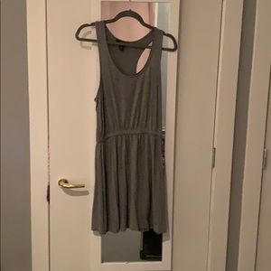 Gray sleeveless summer dress